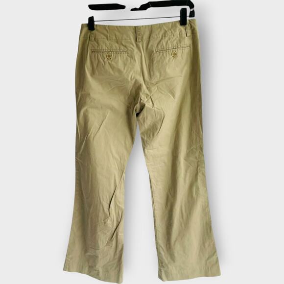 Theory Wide Leg Pants Khaki Mid Rise Stretch Lightweight Neutral Office Size 4 - Picture 2 of 10